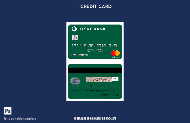 modello mastercard Danimarca Jyske Bank in stile verificato